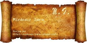 Minkusz Imre névjegykártya